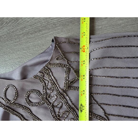 Forever 21 Grey/Silver Beaded Short Sleeveless Dress S NWT - Picture 10 of 10